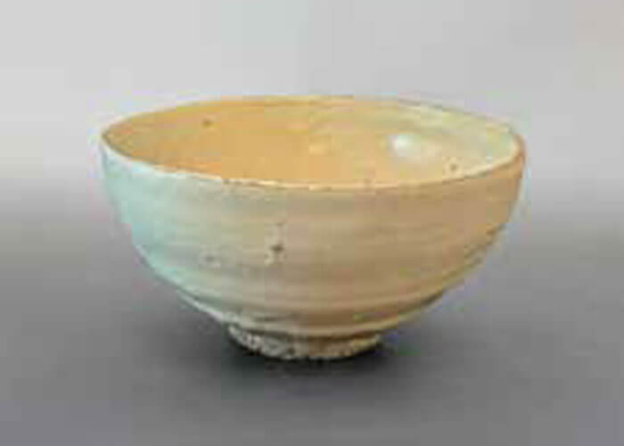 荒川豊蔵 粉吹風茶碗 第6回人間国宝陶芸展　松菱百貨店