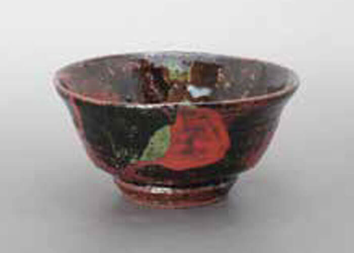 河井寛次郎 鐵藥赤青碗 第6回人間国宝陶芸展　松菱百貨店