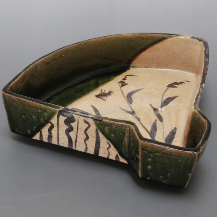 十四代 酒井田柿右衛門 濁手三方割花文花瓶 第6回人間国宝陶芸展　松菱百貨店