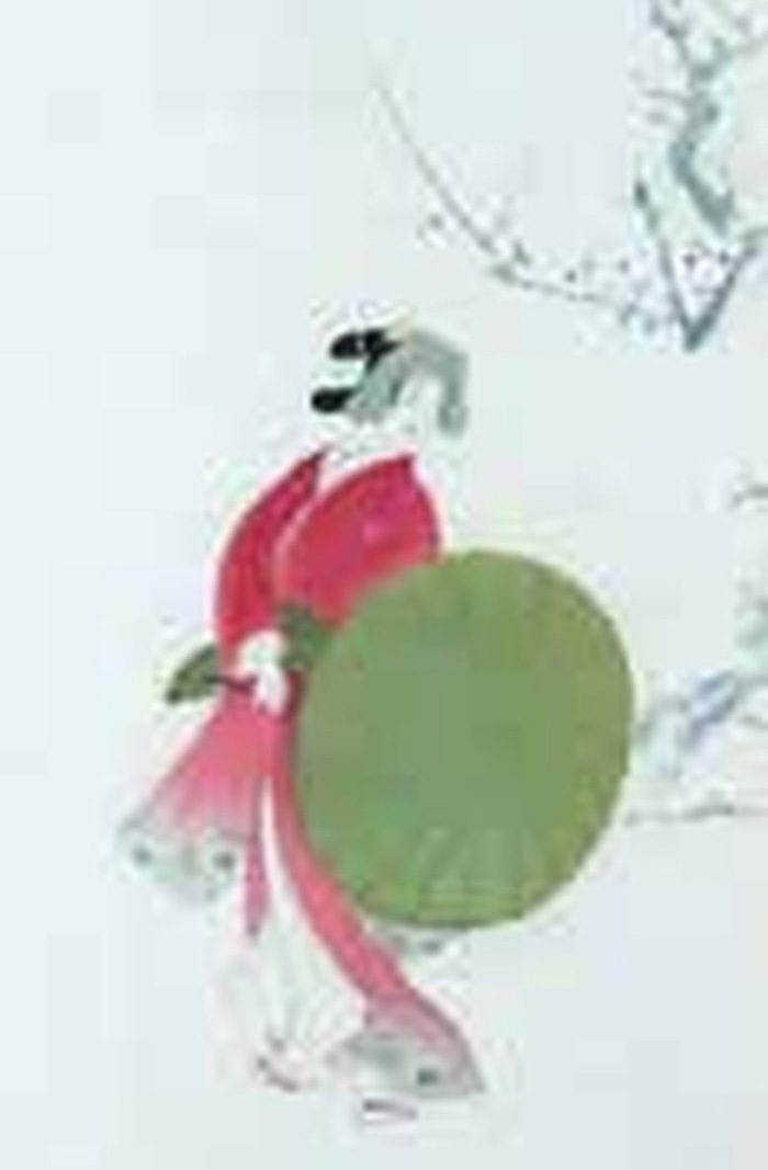 上村松園「美人観梅図」　松菱百貨店