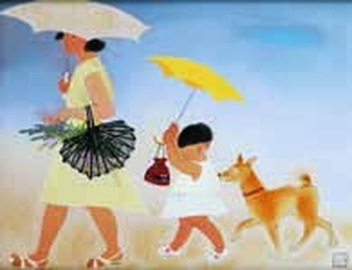 小倉遊亀「径」　松菱百貨店