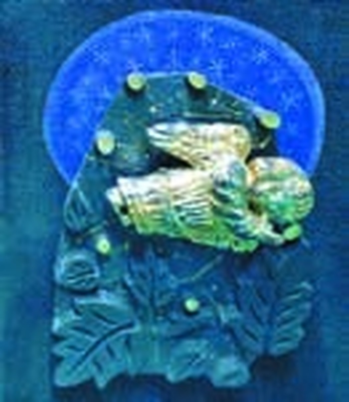 ポール・アイズピリ「黄色いバックの花瓶の花」　松菱百貨店