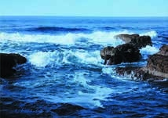 藤原寿一「波」　松菱百貨店