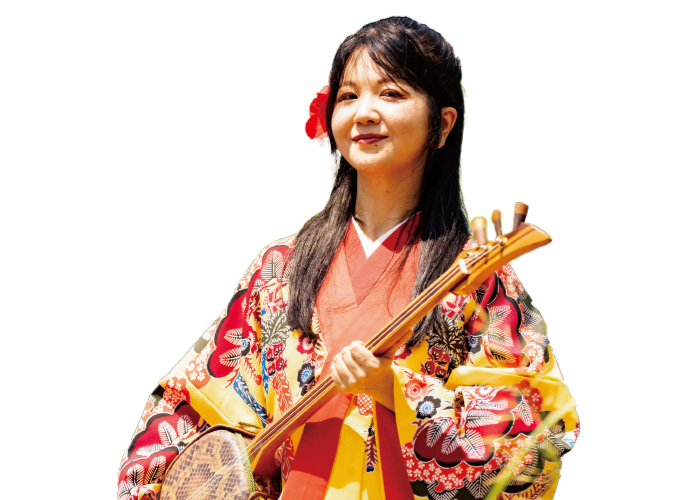 金城色さん 三線ミニライブ 沖縄展