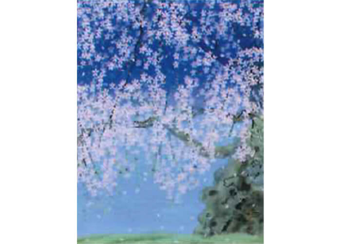 中島千波「高山市西光寺の枝垂桜」 2026松菱秋の大美術祭